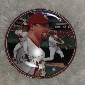 Mark McGwire 62 Home Run Plate By Bradford Exchange
